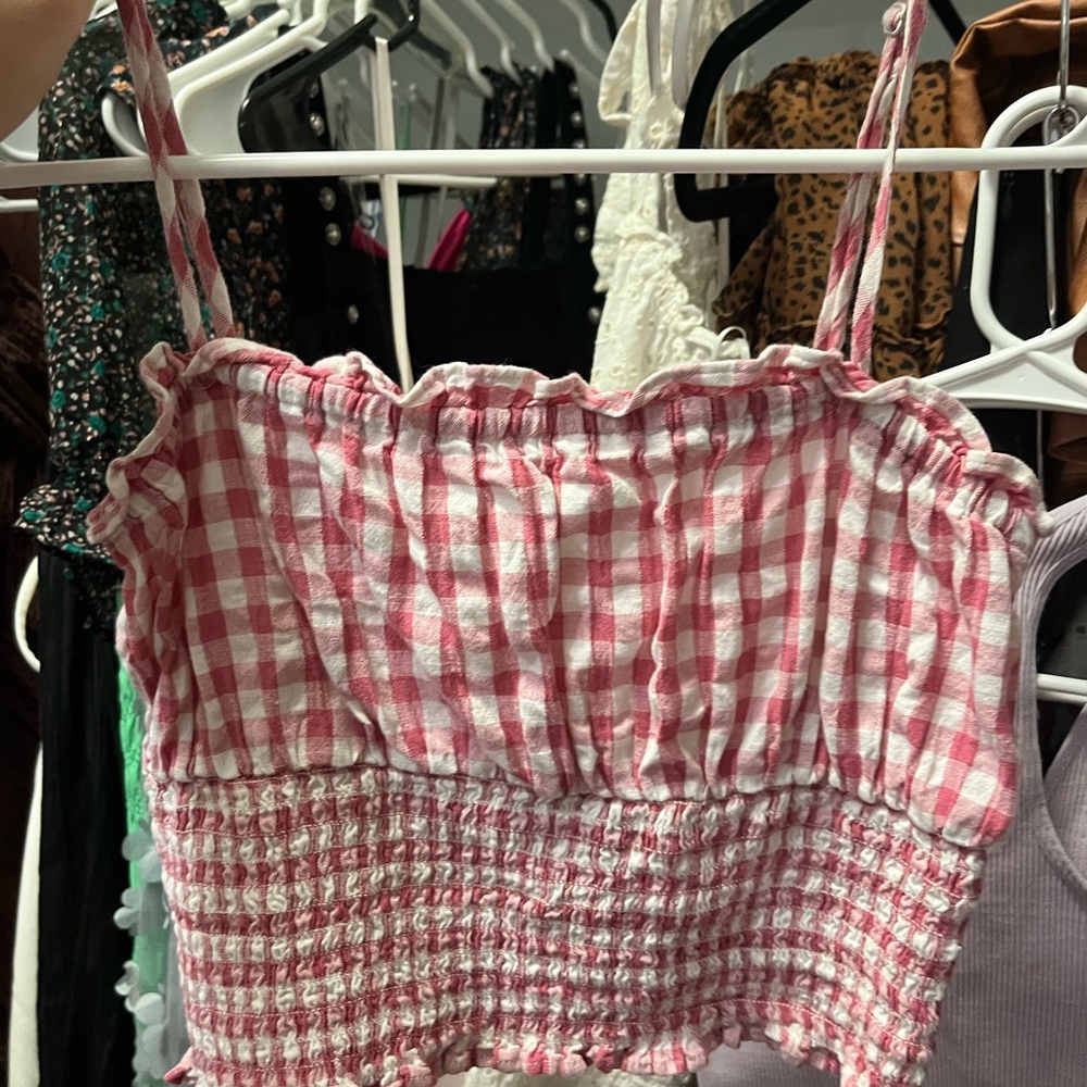 Red Gingham Tank Top